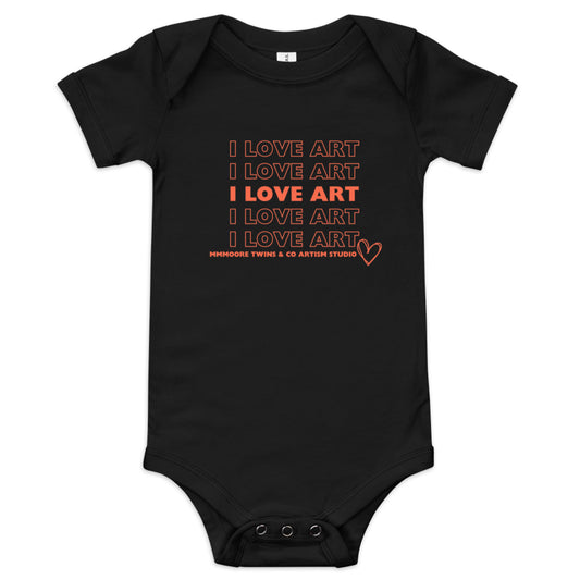 I LOVE ART Baby Onesie