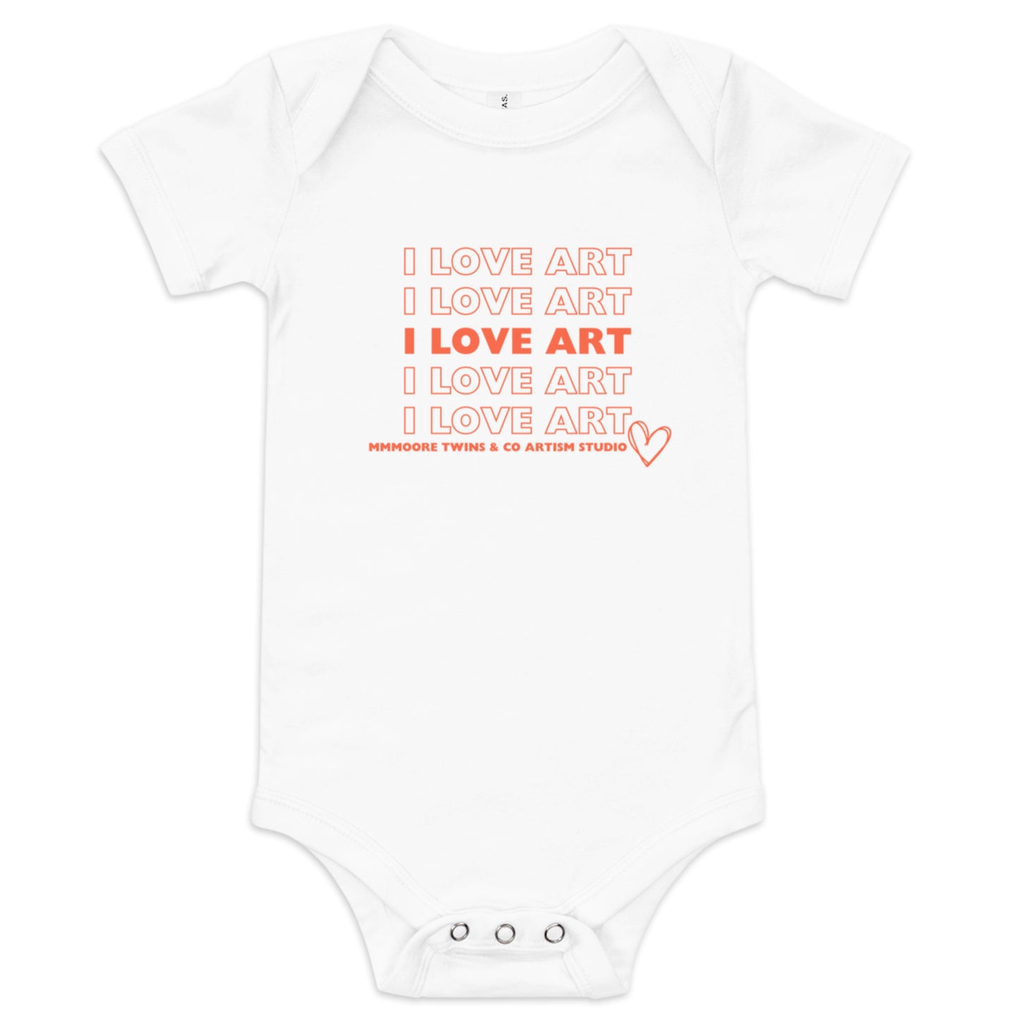 I LOVE ART Baby Onesie